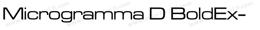 Microgramma D BoldEx字体转换